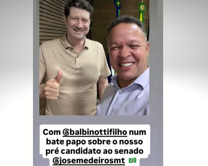  Empresário do agronegócio e prefeito discutem apoio a José Medeiros ao Senado