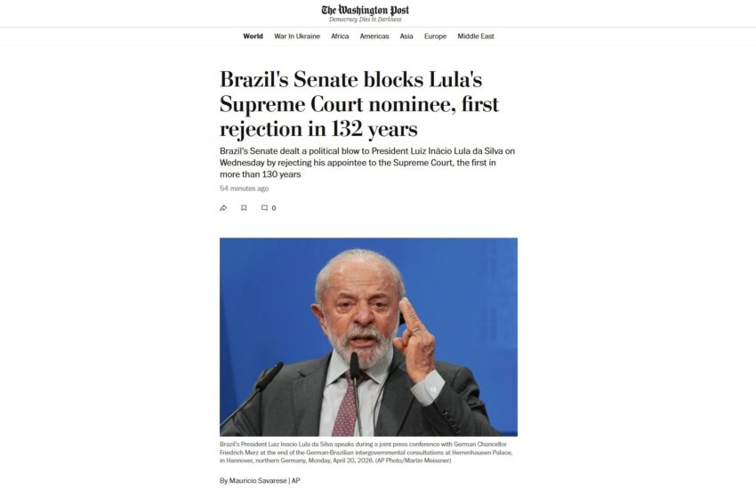 Mídia estrangeira classifica rejeição de Jorge Messias ao STF como duro golpe político para Lula