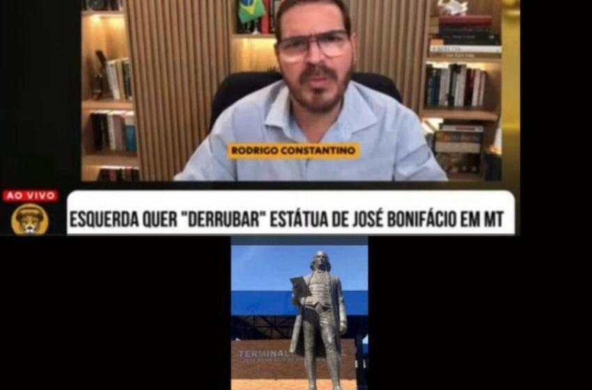  ESQUERDA SURTA EM RONDONÓPOLIS COM ESTÁTUA DE JOSÉ BONIFÁCIO E LEVA PANCADA NACIONAL NO BRADOCK SHOW COM RODRIGO CONSTANTINO