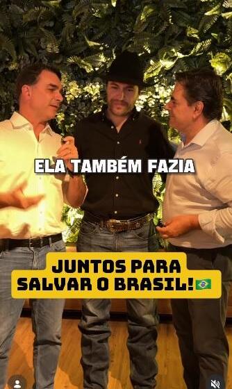  Flávio Bolsonaro grava vídeo com Thiago Boava (PL) e declara apoio à sua pré-candidatura à Câmara Federal