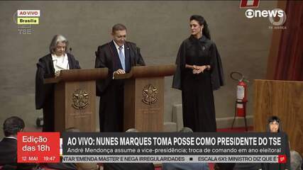  Kassio Nunes Marques toma posse no TSE e defende urnas eletrônicas como patrimônio democrático