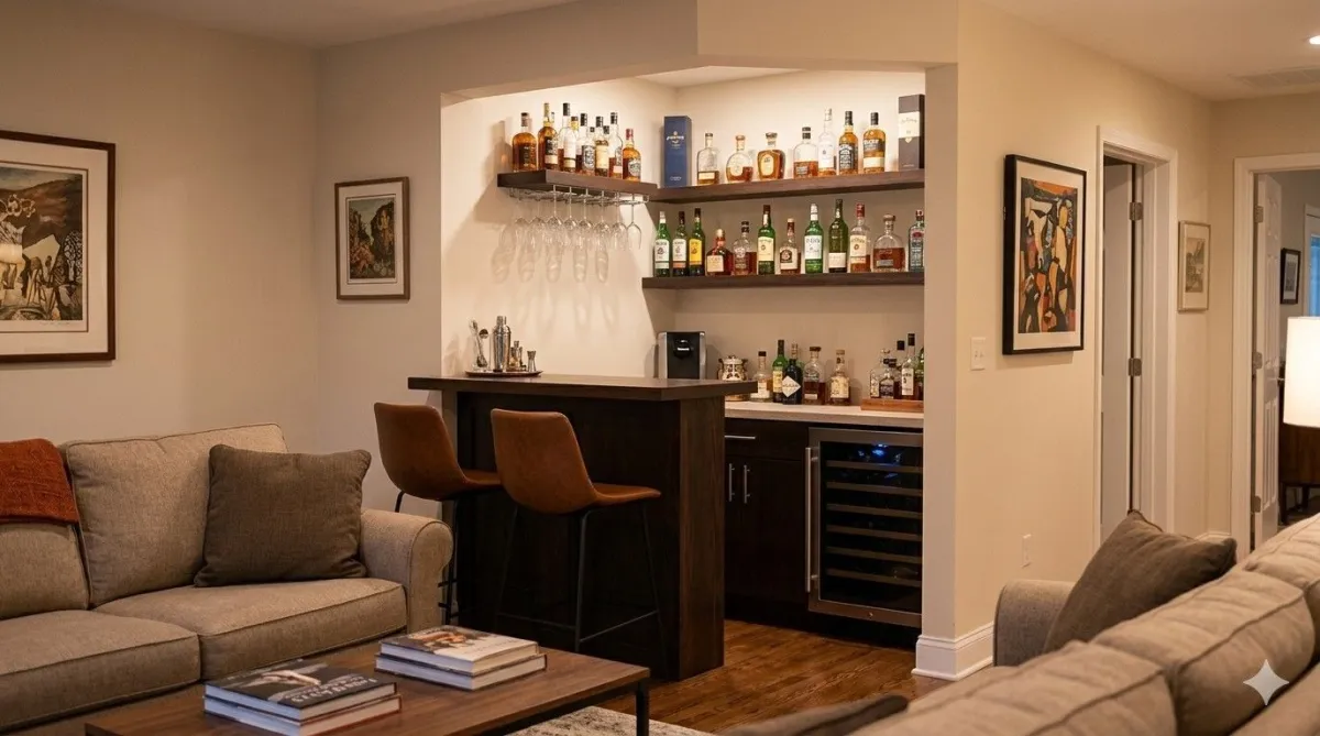 Estratégias de design para criar bares residenciais sofisticados e funcionais