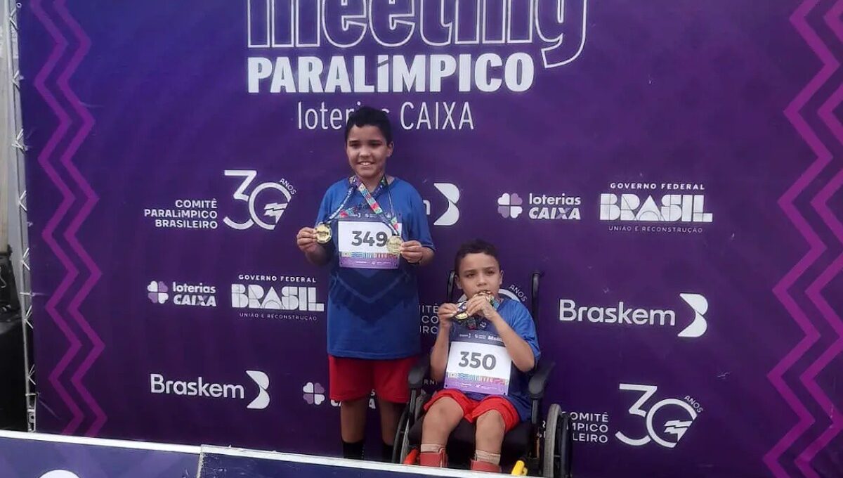 Irmãos gêmeos com paralisia cerebral disputam Meeting Paralímpico em Natal em categorias distintas