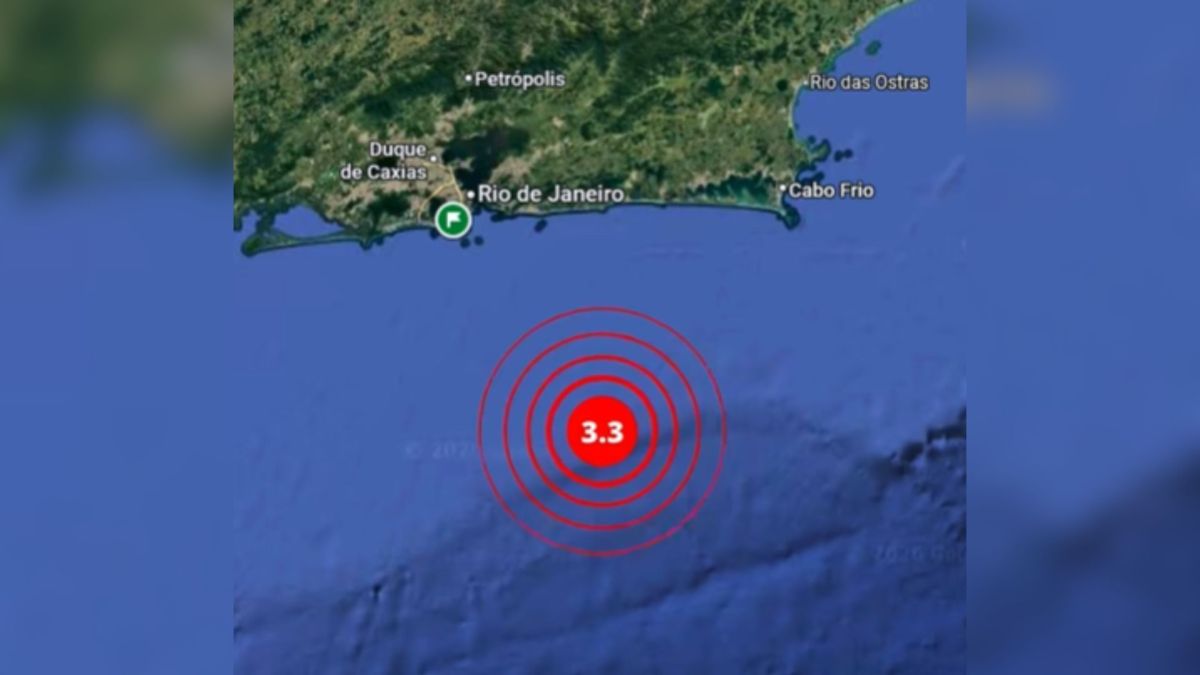 Litoral do Rio de Janeiro registra tremor de terra de magnitude 3.3 próximo a Maricá
