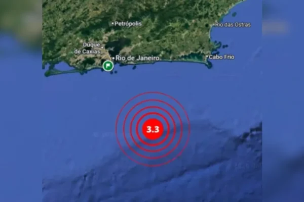 Terremoto de magnitude 3,3 atinge litoral do Rio de Janeiro nesta quinta-feira (21)